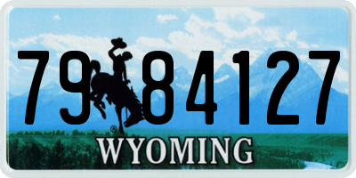 WY license plate 7984127