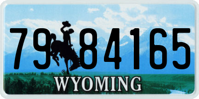 WY license plate 7984165