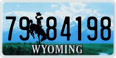 WY license plate 7984198