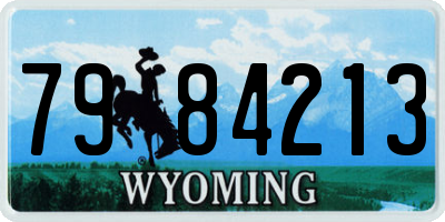 WY license plate 7984213