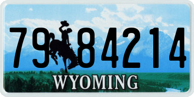 WY license plate 7984214