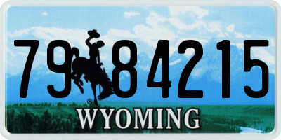 WY license plate 7984215