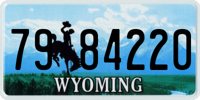 WY license plate 7984220