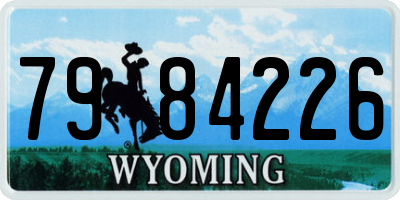 WY license plate 7984226