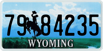 WY license plate 7984235