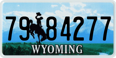 WY license plate 7984277