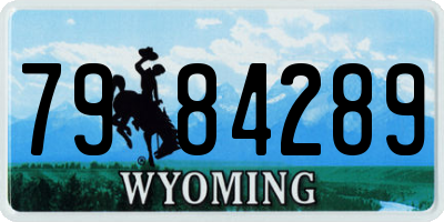 WY license plate 7984289