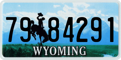 WY license plate 7984291