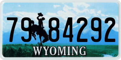 WY license plate 7984292