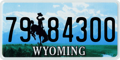 WY license plate 7984300