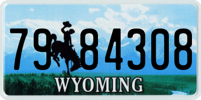 WY license plate 7984308