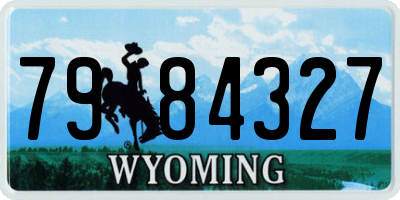 WY license plate 7984327