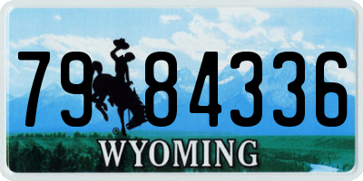 WY license plate 7984336