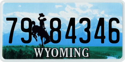 WY license plate 7984346