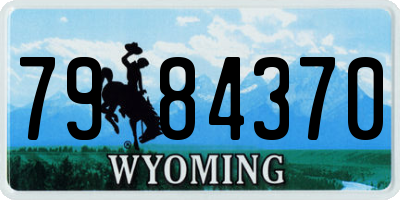 WY license plate 7984370