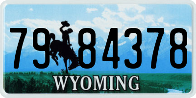 WY license plate 7984378
