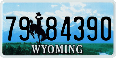 WY license plate 7984390