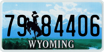 WY license plate 7984406