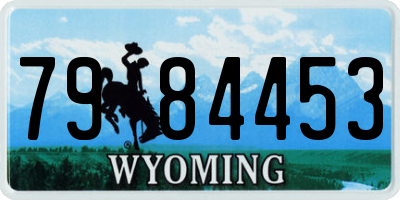WY license plate 7984453