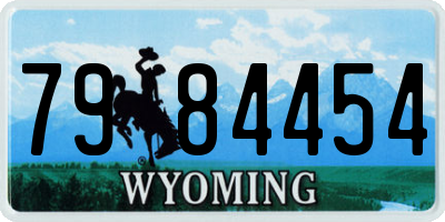 WY license plate 7984454