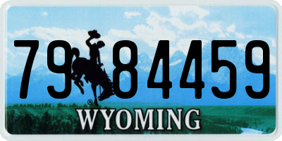 WY license plate 7984459