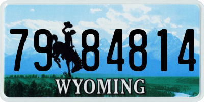 WY license plate 7984814
