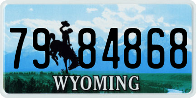 WY license plate 7984868
