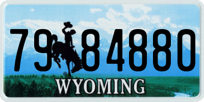 WY license plate 7984880