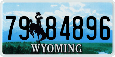 WY license plate 7984896