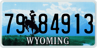 WY license plate 7984913