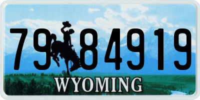 WY license plate 7984919