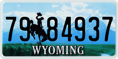 WY license plate 7984937