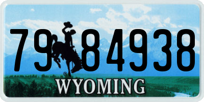 WY license plate 7984938