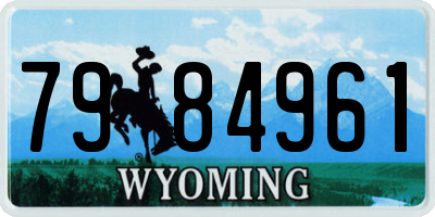 WY license plate 7984961