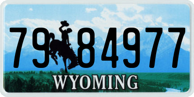 WY license plate 7984977