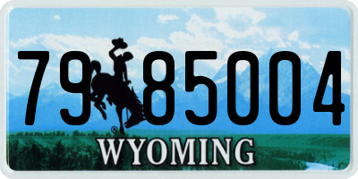 WY license plate 7985004