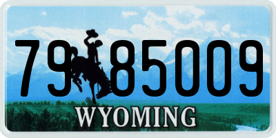 WY license plate 7985009