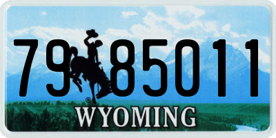 WY license plate 7985011