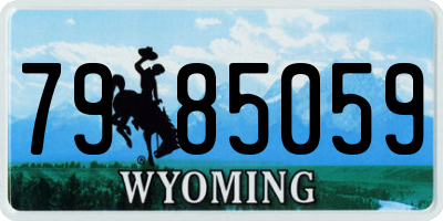 WY license plate 7985059