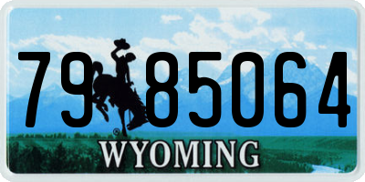 WY license plate 7985064