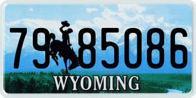 WY license plate 7985086