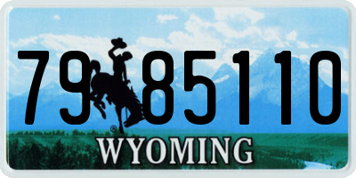 WY license plate 7985110