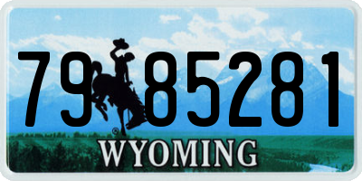 WY license plate 7985281
