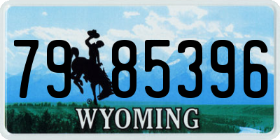 WY license plate 7985396