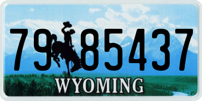 WY license plate 7985437