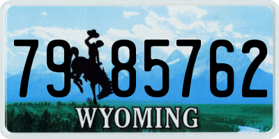 WY license plate 7985762