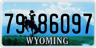 WY license plate 7986097