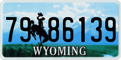 WY license plate 7986139