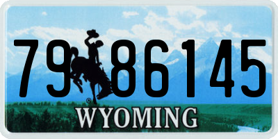 WY license plate 7986145