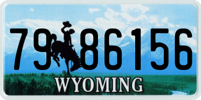 WY license plate 7986156